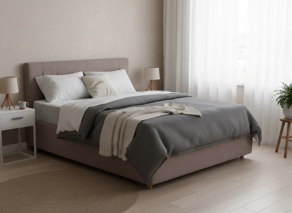 Кровать Nova 1600 с основанием / какао №8