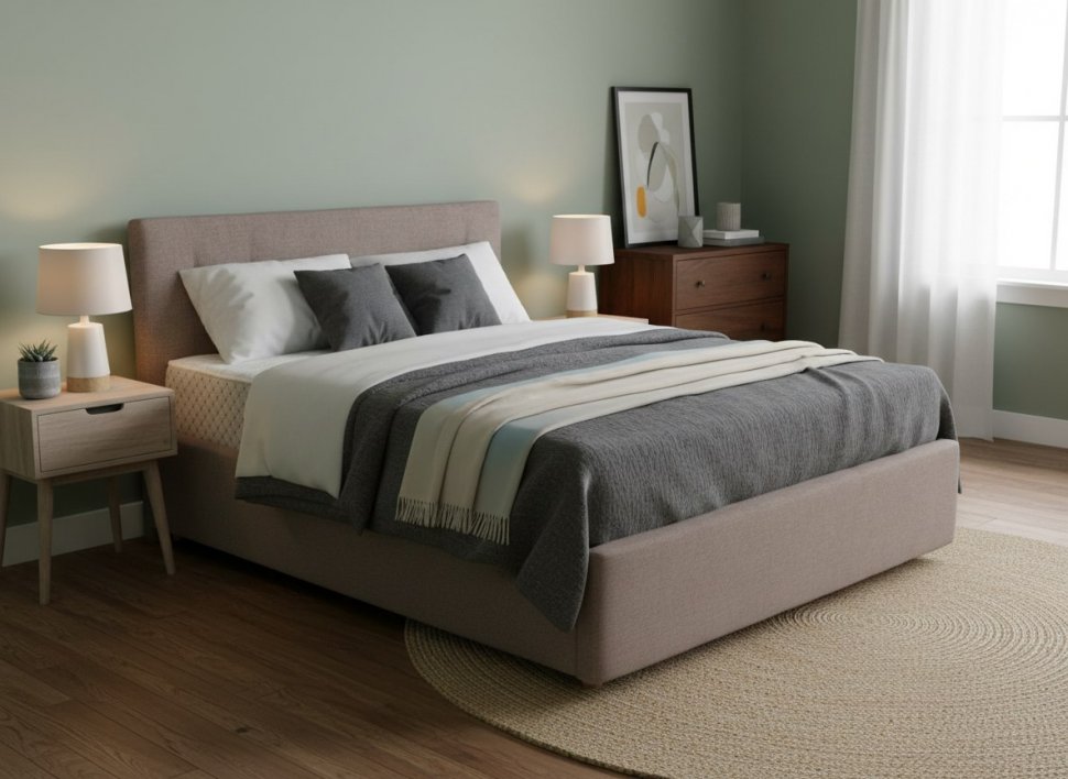 Кровать Nova 1600 с основанием / какао №8