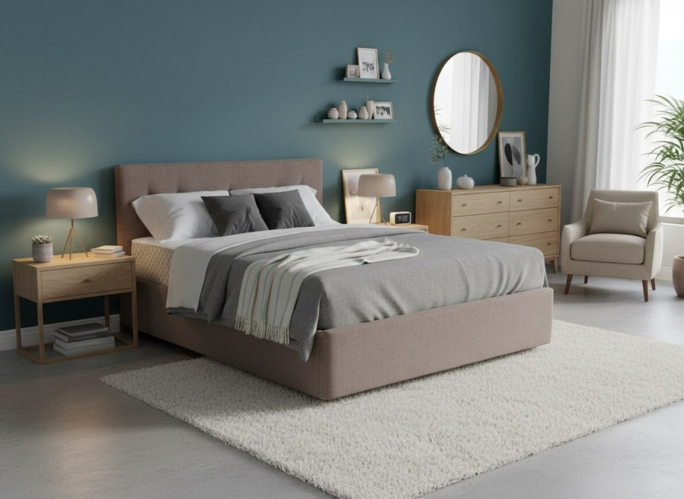 Кровать Nova 1600 с основанием / какао №8