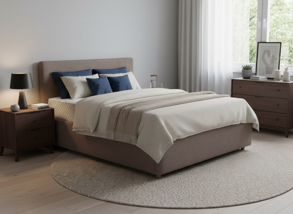 Кровать Nova 1600 с основанием / какао №8