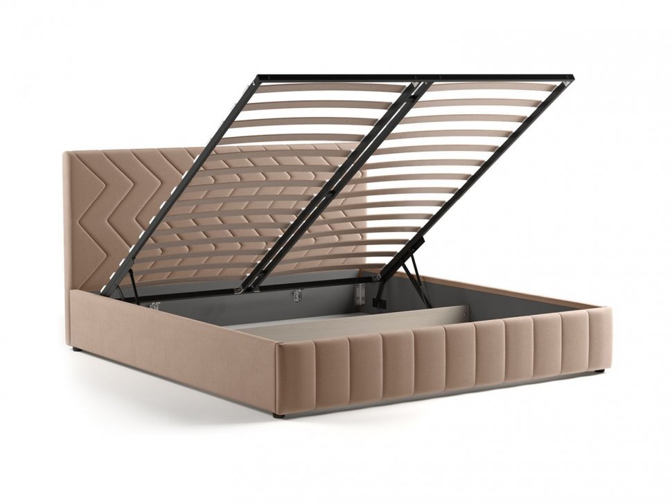 Милана кровать 180 Tenerife latte (бежевый кофейный)