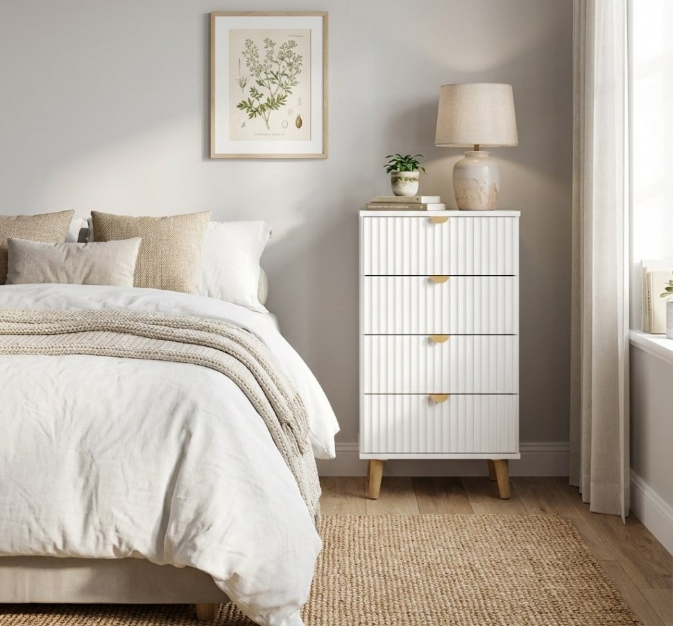 НМ 040.17 комод Дакота Белый / Меренга