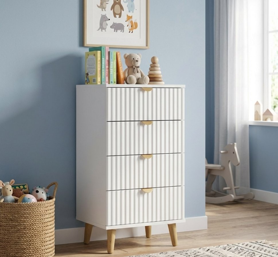 НМ 040.17 комод Дакота Белый / Меренга