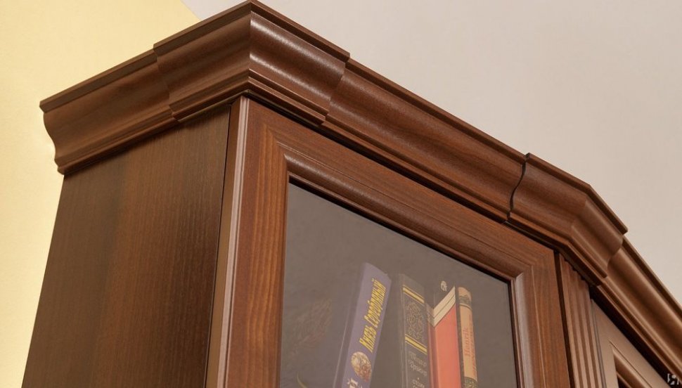 Библиотека MONTPELLIER Глазов-мебель (Орех Шоколадный) Компоновка 2