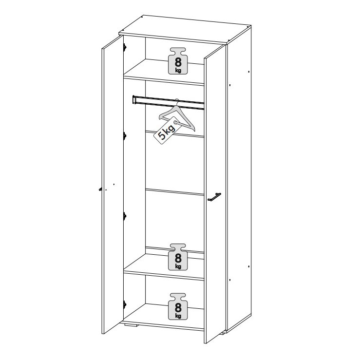 Шкаф  Бостон (Интерьер-Центр) ШК-800 двухдверный