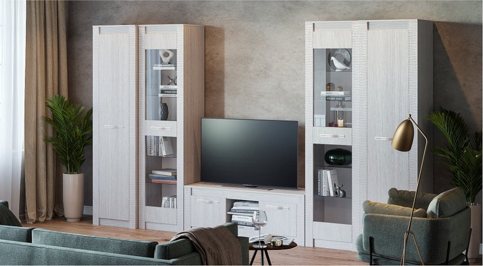 Шкаф-пенал Монако ПН-18 (Семья Мебелони)