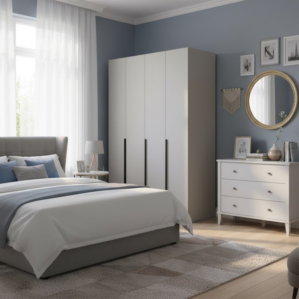 Распашной шкаф Мадрид 1,6, Кашемир