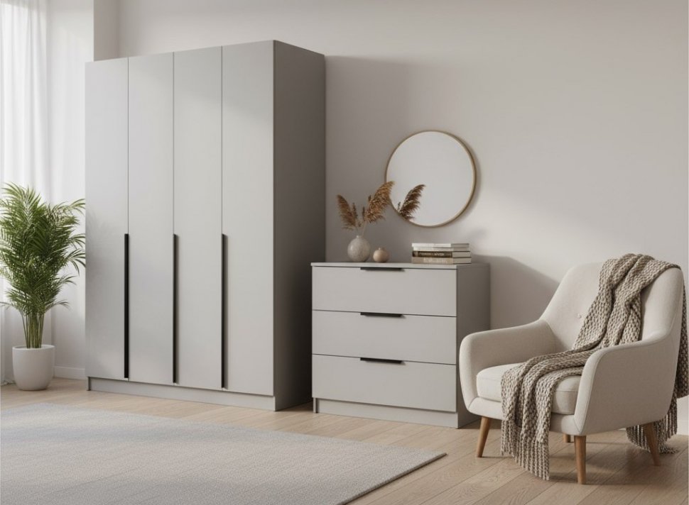 Распашной шкаф Мадрид 1,6, Кашемир