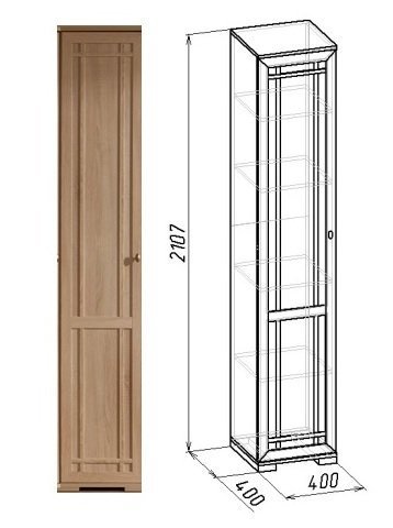 Шкаф для белья Глазов-мебель Sherlock 8 (левый)