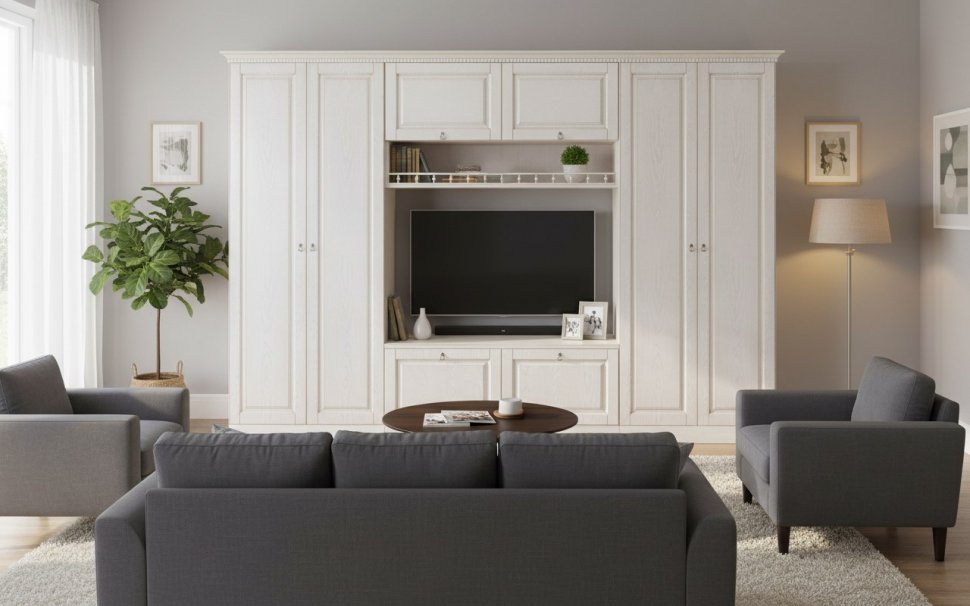 Гостиная Вероника-12 бодега светлый/ясень патина