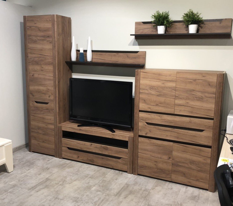 Тумба для ТВ Афина А17 (Заречье) Дуб Крафт