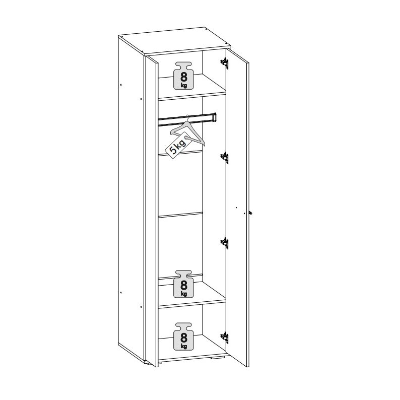 Шкаф двухдверный Бостон ШК-600 (Интерьер-Центр)