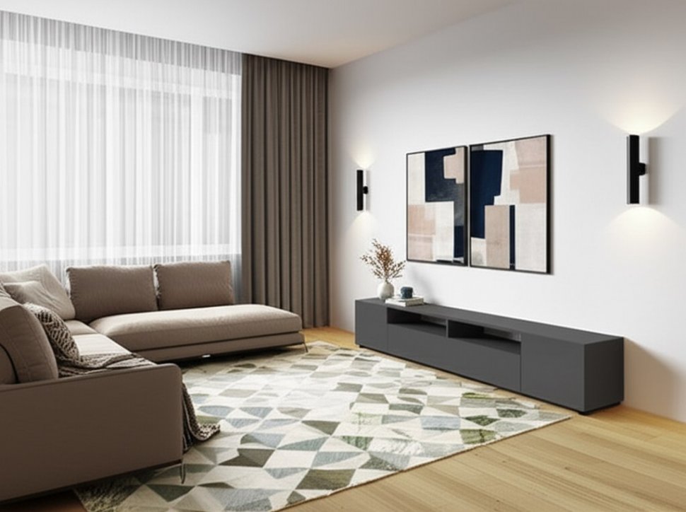 Тумба для телевизора Денвер (Графит серый)