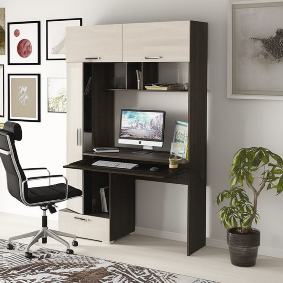 Компьютерный стол Квартет-11 (Венге/Дуб молочный) ТЭКС