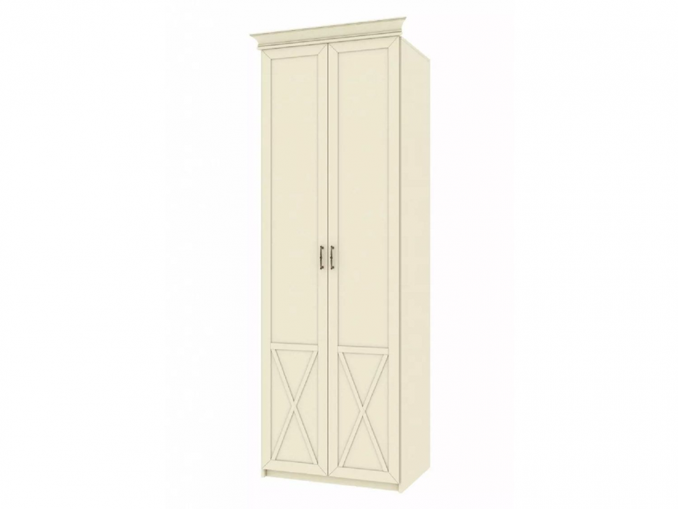 Бэль Шкаф двухдверный + Карнизы 802/424 Слоновая кость