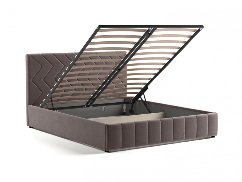 Милана кровать 160 Tenerife espresso (серо-коричневый)