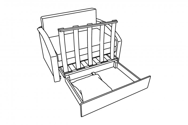 Мини-диван Малина Арлекино (Калипсо 11)