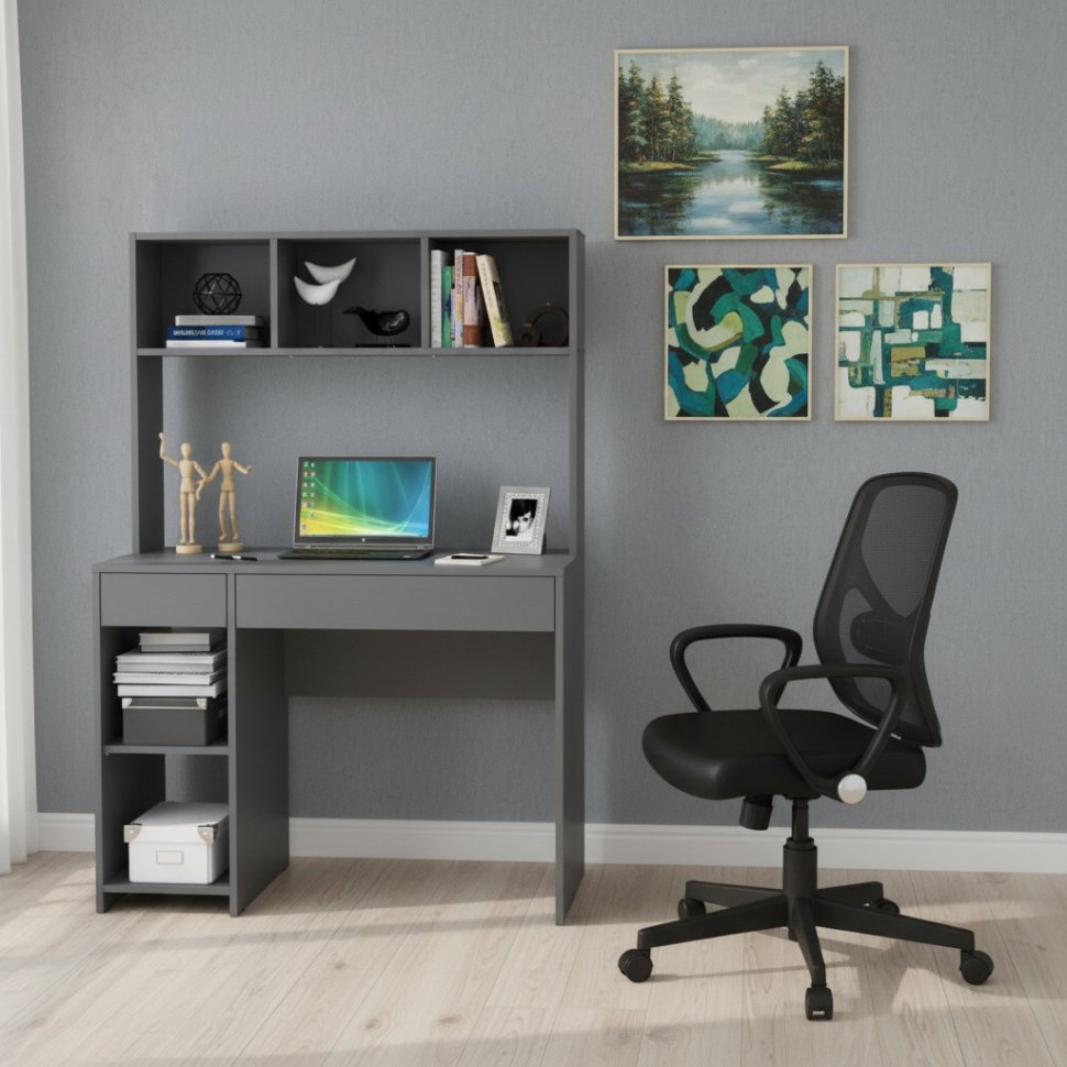 Комфорт Стол компьютерный 12.77 Темно-серый