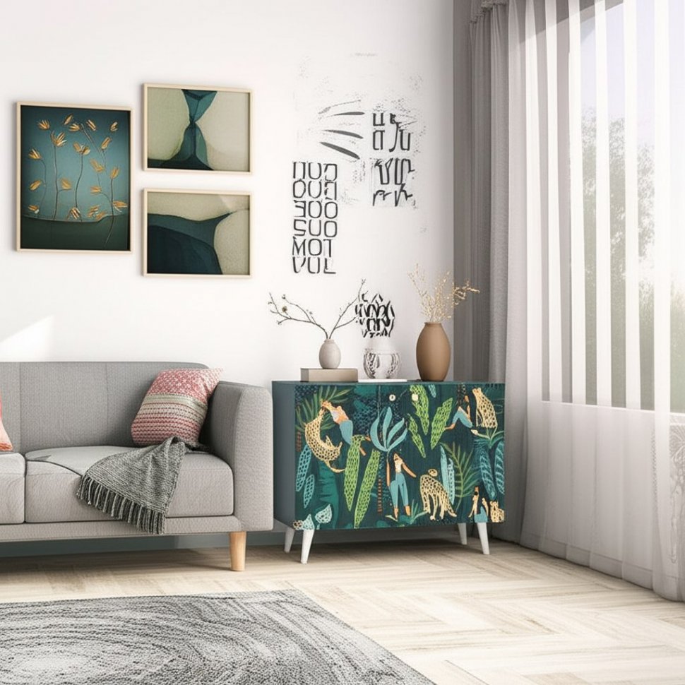 Либера комод 16.230.01 Пасифай / Белый PE шагрень