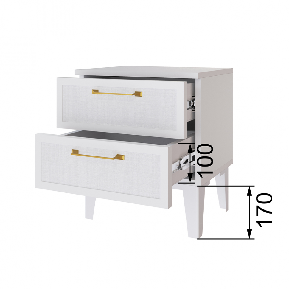 Тумба прикроватная Толедо ТТ-20, Белый