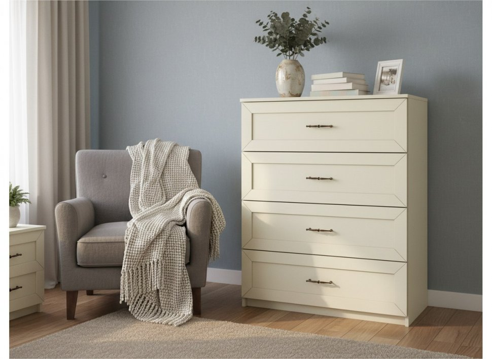 Бэль 40-02 Комод широкий Слоновая кость