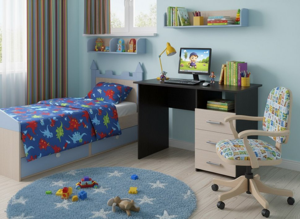 Интел-3 стол компьютерный Бодега Темный / Светлый