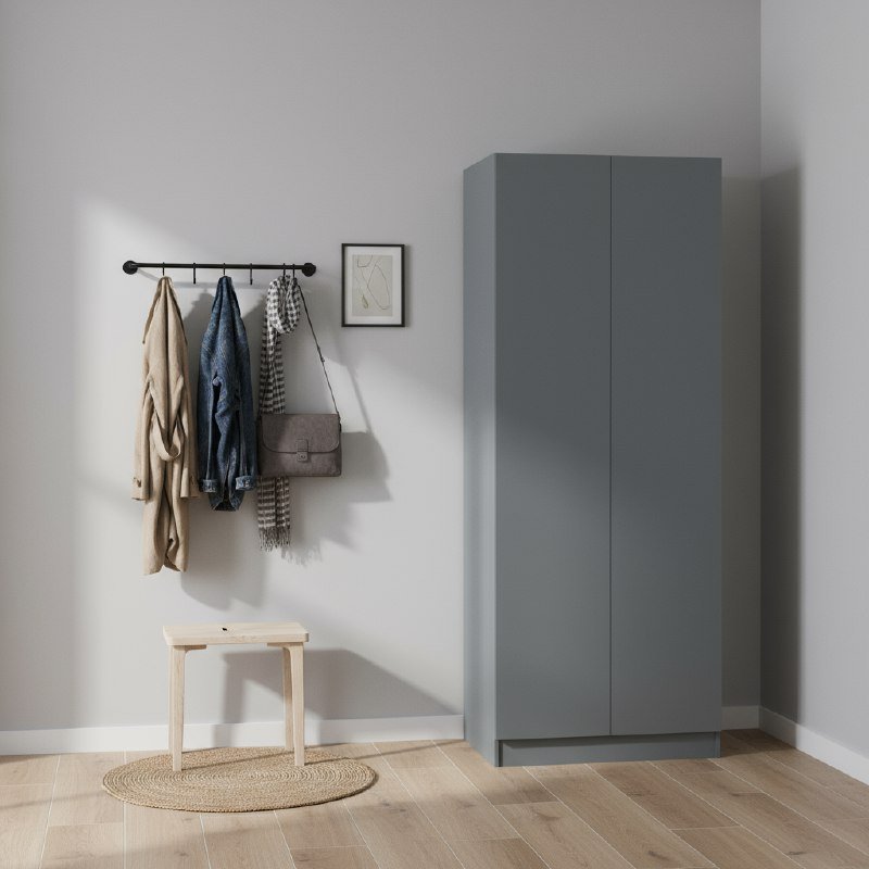 Шкаф для одежды и белья Руэлла, Графит серый
