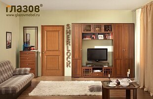 Шкаф для белья Sherlock 81 Глазов (Правый) Орех темный