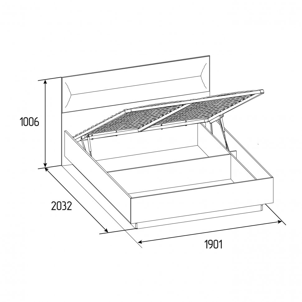Кровать 180х200 Neo 306 (Глазов) с подъемным механизмом