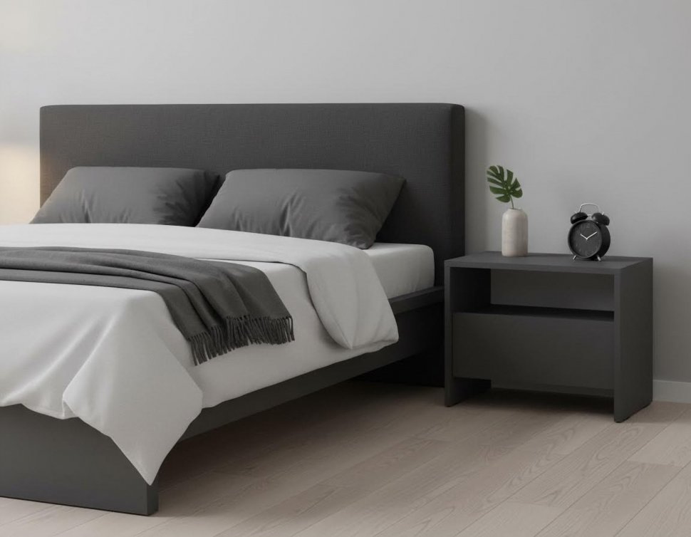 Камелия 1 тумба прикроватная (серия 2) / Графит