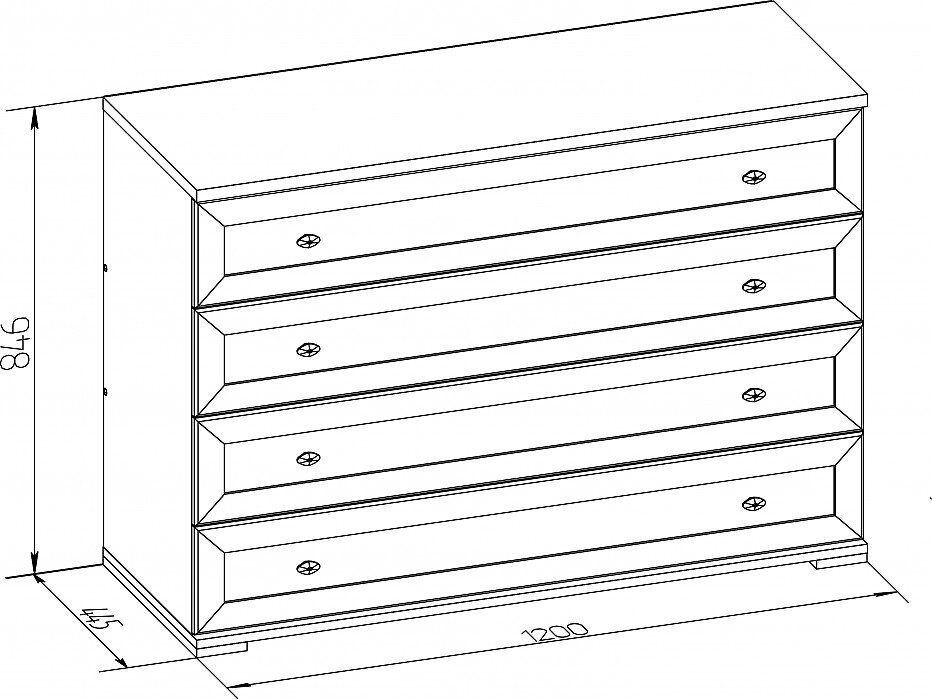 Комод Sherlock 66 Глазов (Орех шоколадный)