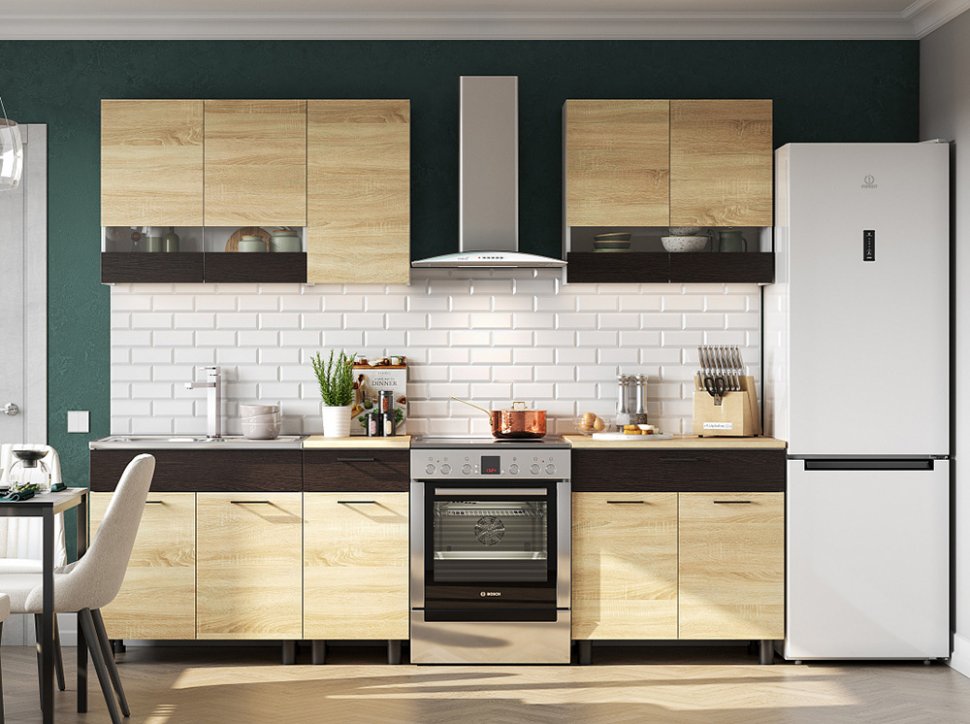 Кухня 2.0 (Арника) КГ-2 Венге / Дуб Сонома