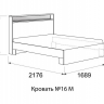 Кровать 160х200 Виктория Сакура Модуль 16 М