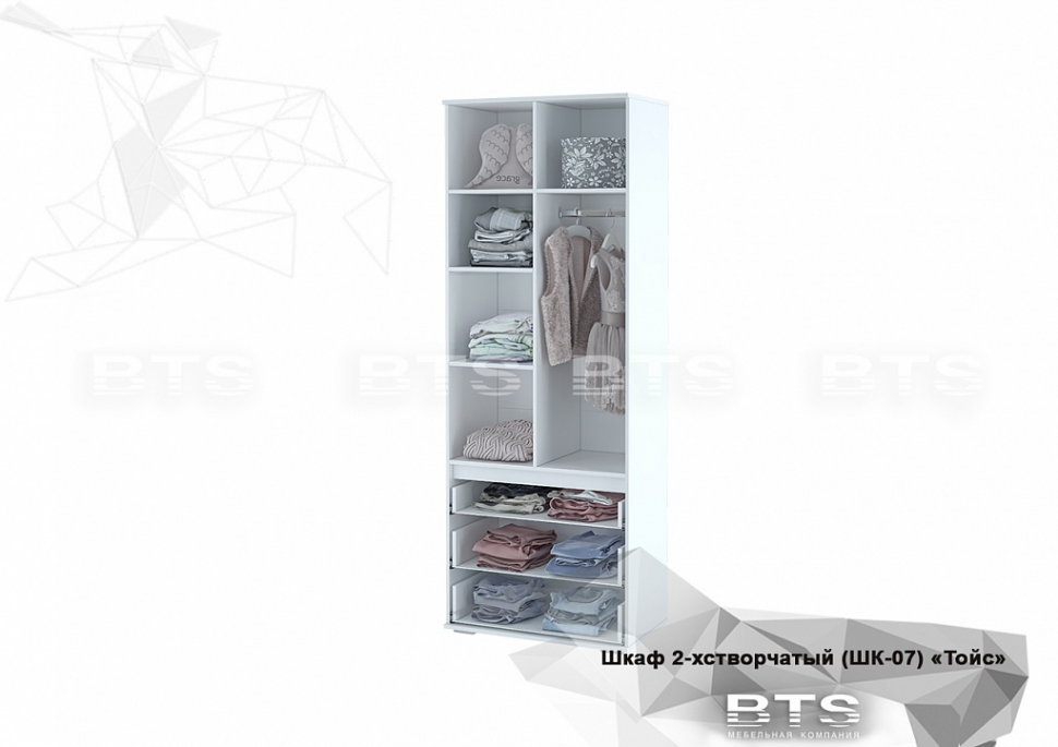 Шкаф двухстворчатый Тойз Сhampion ШК-07 БТС