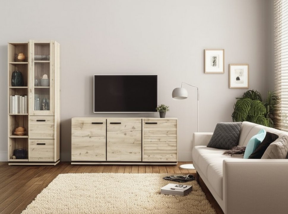 Тумба МЦН Nature 5 (Глазов) Гаскон пайн/Черный