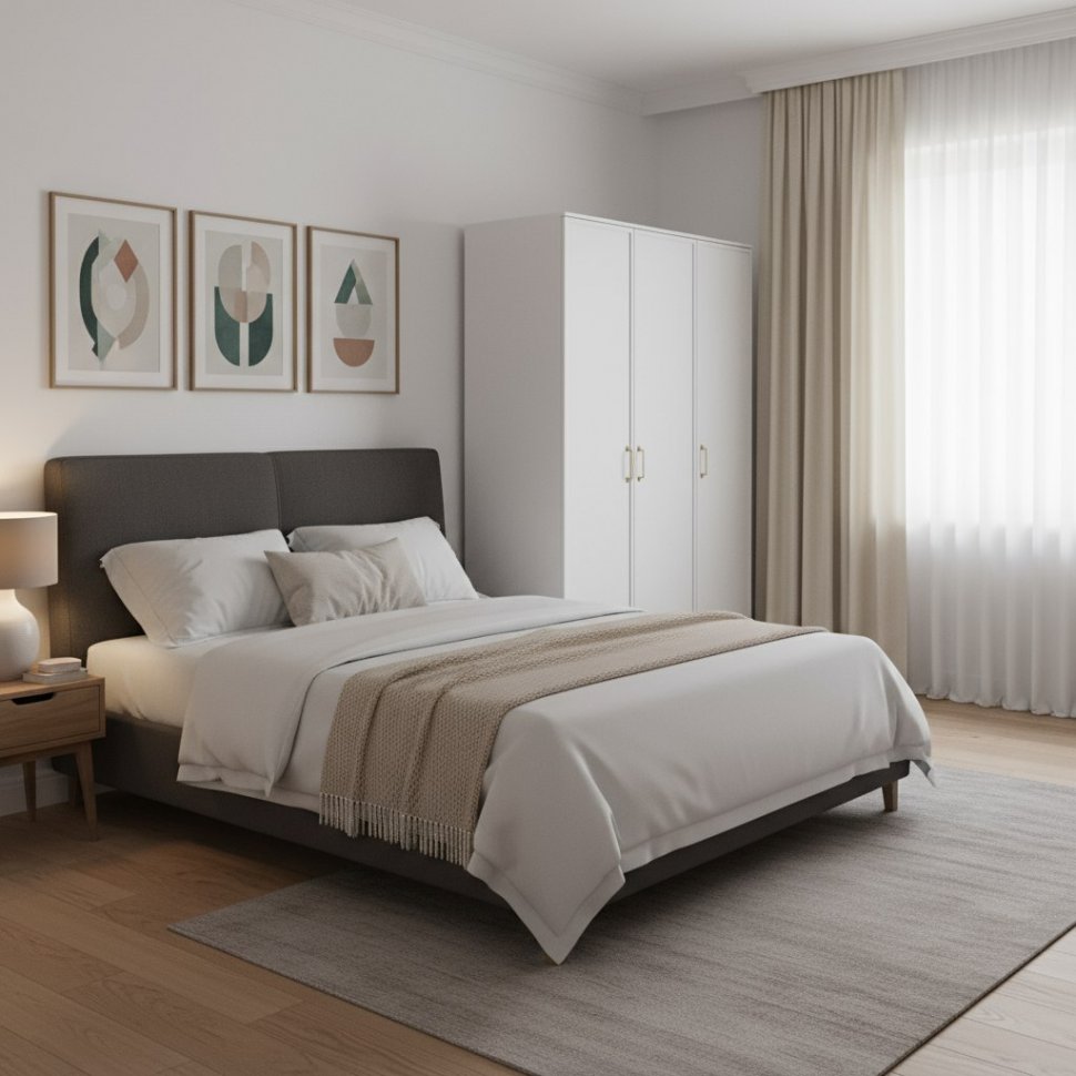 Шкаф трехстворчатый Толедо ТШ-23, Белый