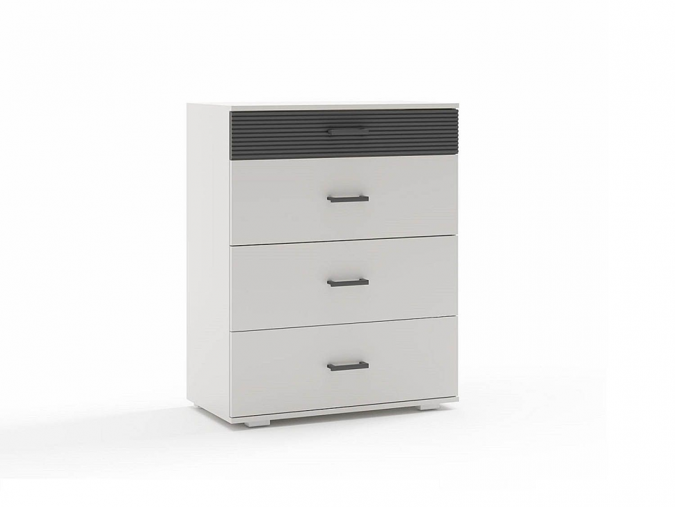 Сити 40-2 комод Белая Аляска / Черный