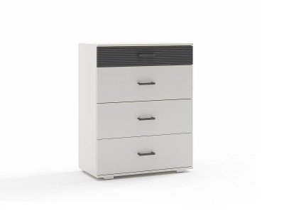 Сити 40-2 комод Белая Аляска / Черный