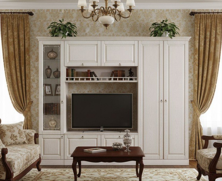 Гостиная Вероника-9 бодега светлый/ясень патина