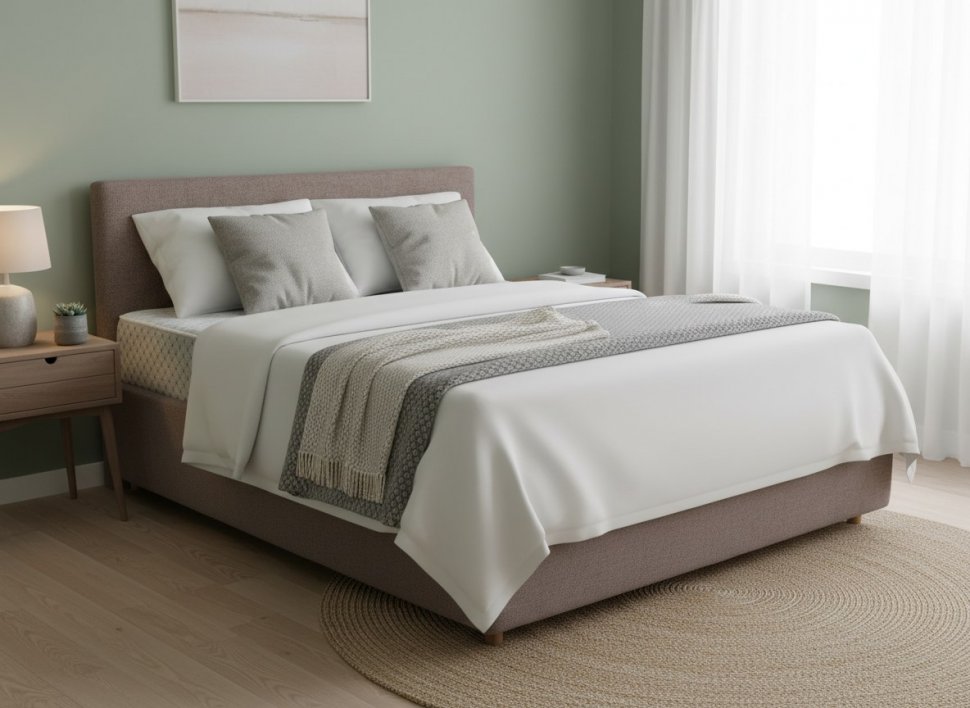 Кровать Nova 1400 с основанием / какао №8