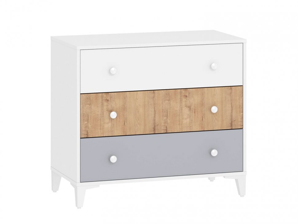 Детская Морти 2 Дуб Бунратти/белый/серый