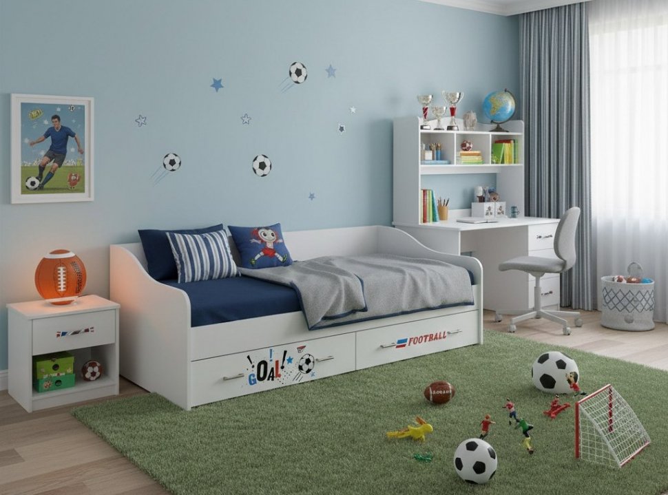 Кровать Вега Boy, Белый