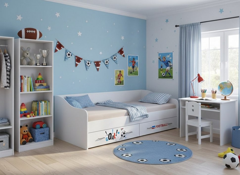 Кровать Вега Boy, Белый