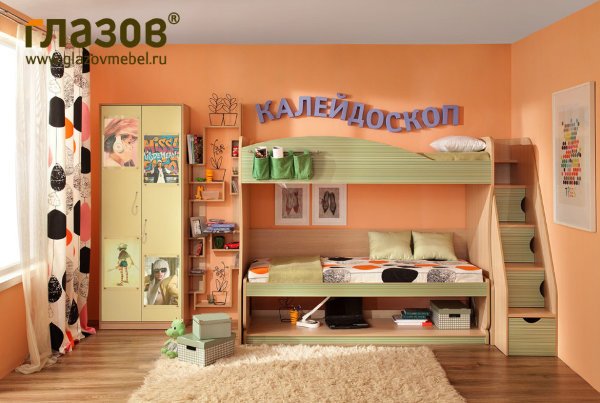 Кровать-трансформер 80х200 Калейдоскоп 1 Глазов-мебель 