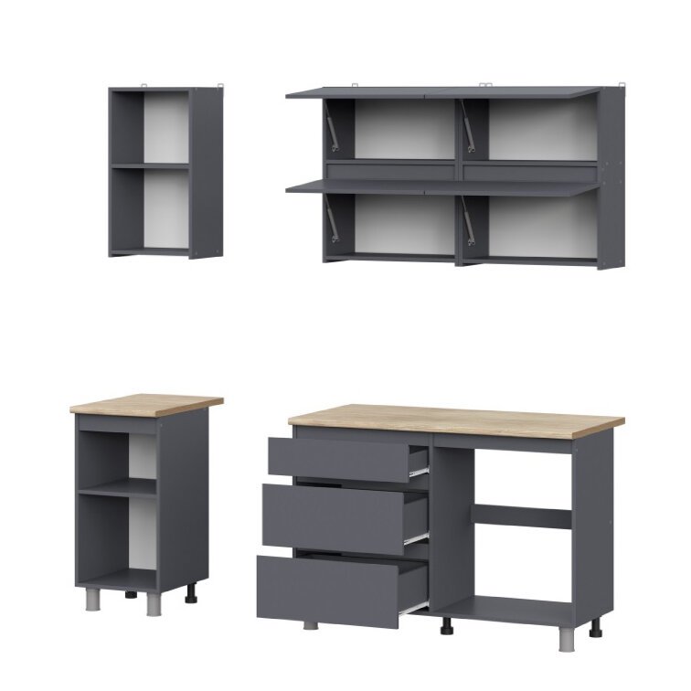 Кухня Денвер 1.6 Комплект (Графит Серый)