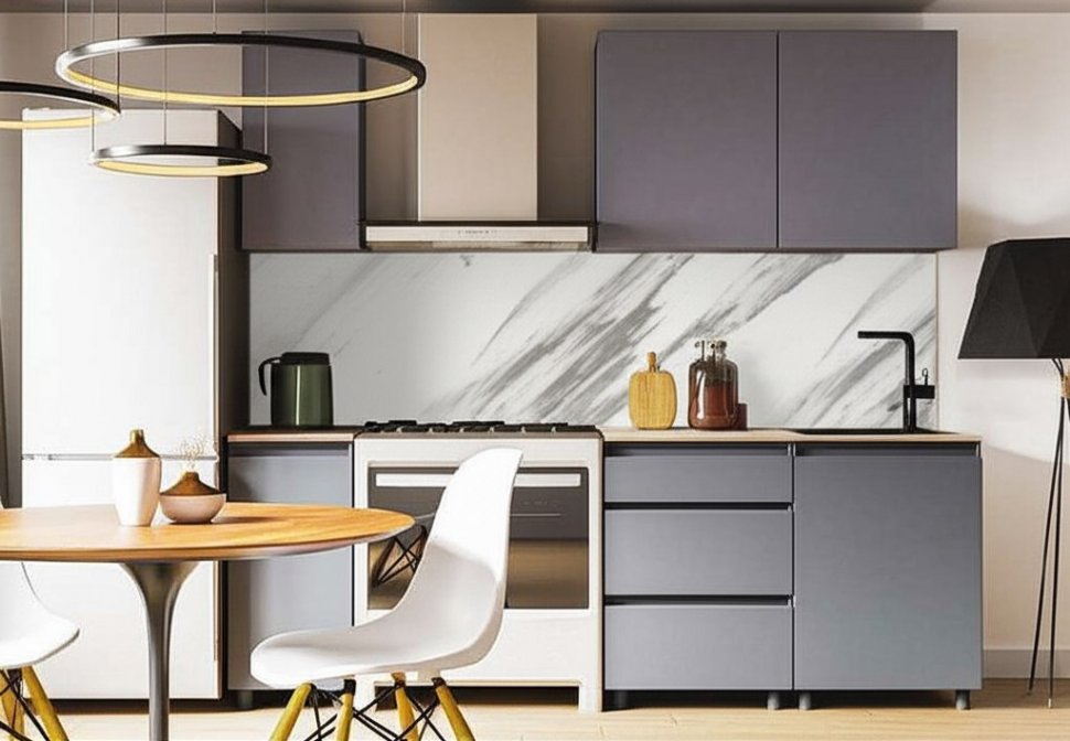 Кухня Денвер 1.6 Комплект (Графит Серый)