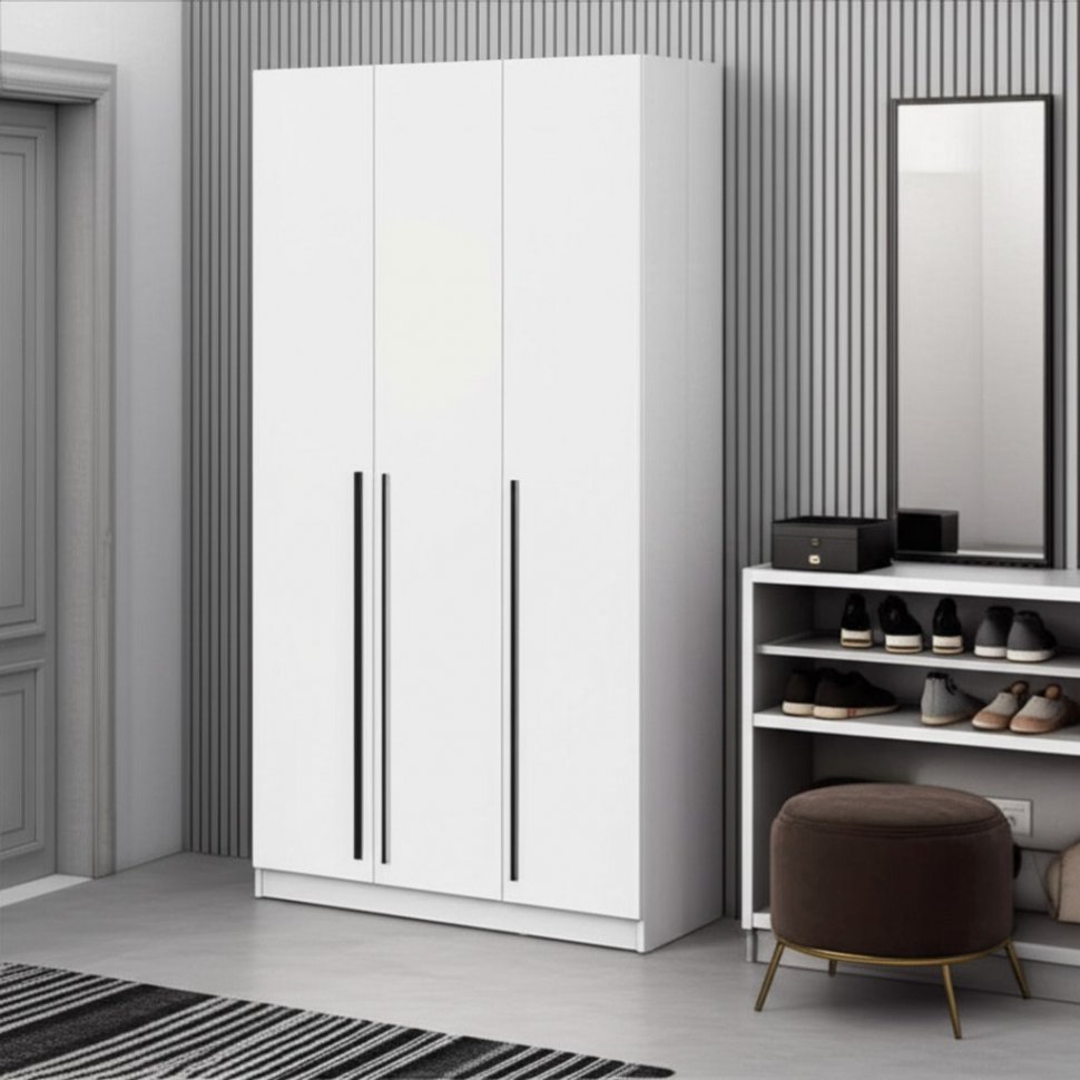 Шкаф 3-дверный 1200 (Арника) ШК-5 Белое дерево