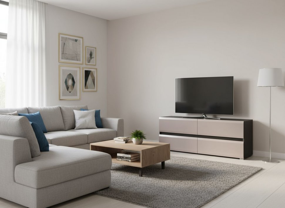 Сидней Тумба под ТВ 13.63 Капучино/Черный