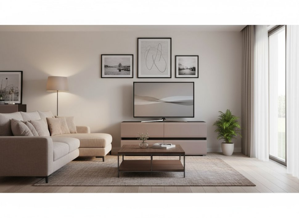 Сидней Тумба под ТВ 13.63 Капучино/Черный