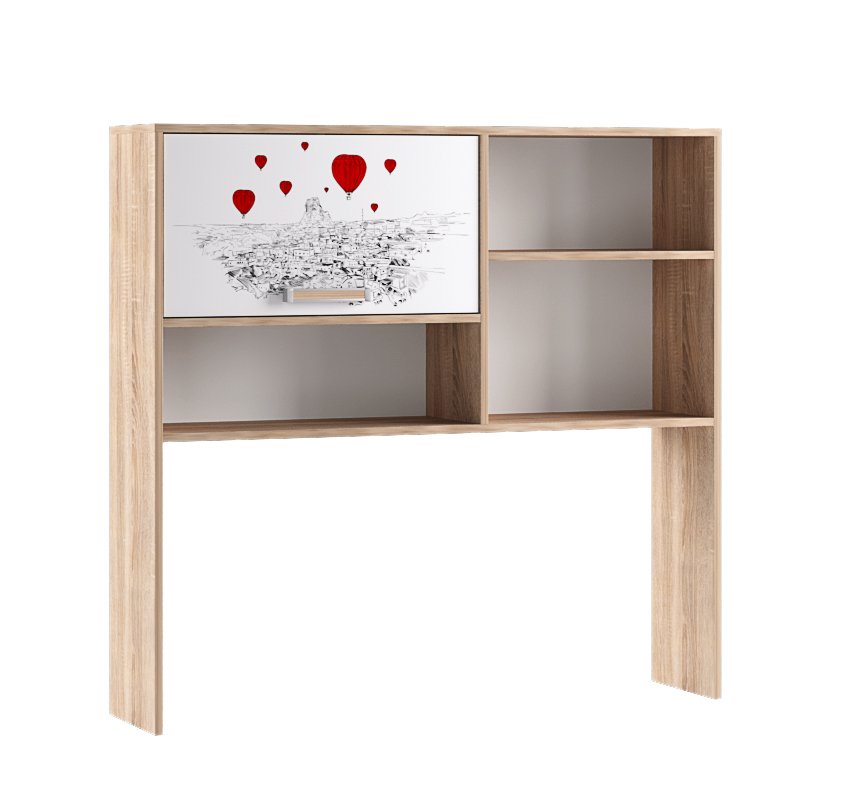 Надстройка на стол (полка) Бланка ТЭКС (Белый фотопечать)